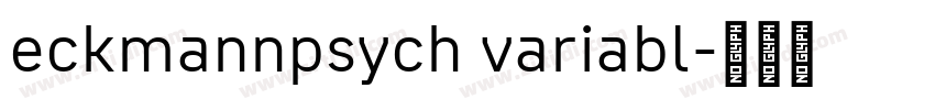 eckmannpsych variabl字体转换